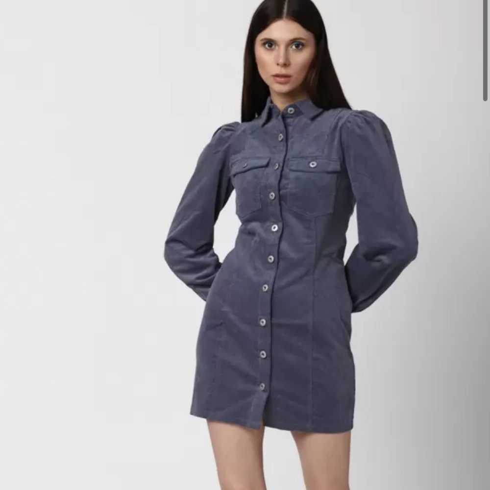 Forever 21 blue Corduroy Dress in size small